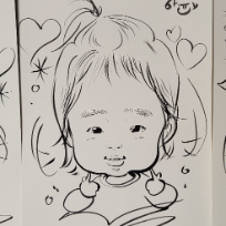 [로비체험] 작가가 그려주는 개성만점 라이브 캐리커쳐 D (아기~성인) 이미지