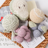 NEW[4주]아이가 똑똑해지는 태교, 임산부 손뜨개 -포므 후르츠 과일 딸랑이 세트 ※6/1개강 이미지
