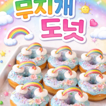 <로비 이벤트> 알록달록 무지개 도넛 만들기 이미지