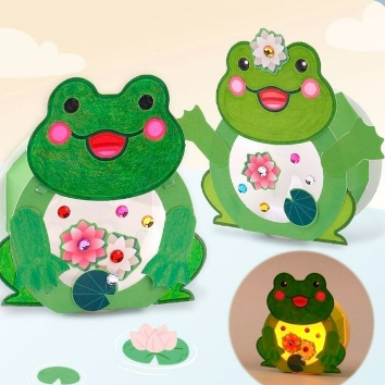 [로비체험](웅진북클럽)꼼지락 창의력 발전소 - 개구리 봄 무드등 이미지