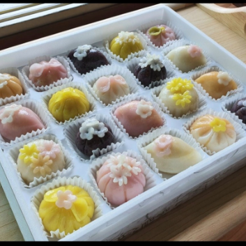 건강한 떡,맛있는 떡- 추석 선물 꽃송편 이미지