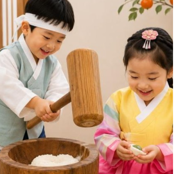 찰떡꿀떡 떡메치기& 송편 만들기 이미지