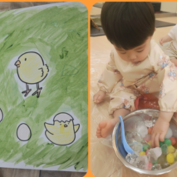 배꼽아트 오감미술놀이 - 곤약 꽃 만들기놀이 이미지